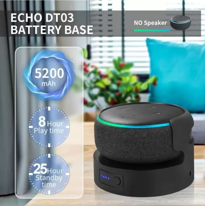 $50.00
 

 (Rebajado 17%) Base de batería para Dot 3ª generación, 8 horas de tiempo de reproducción, incluye Echo Dot 3 (negro 5200 mAh)