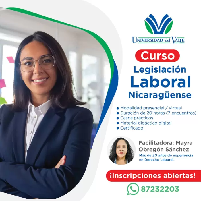 $150.00 Curso de Legislación Laboral Nicaragüense